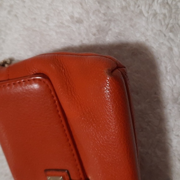 Calvin Klein Orange Leather Chain Bag - Picture 5 of 10